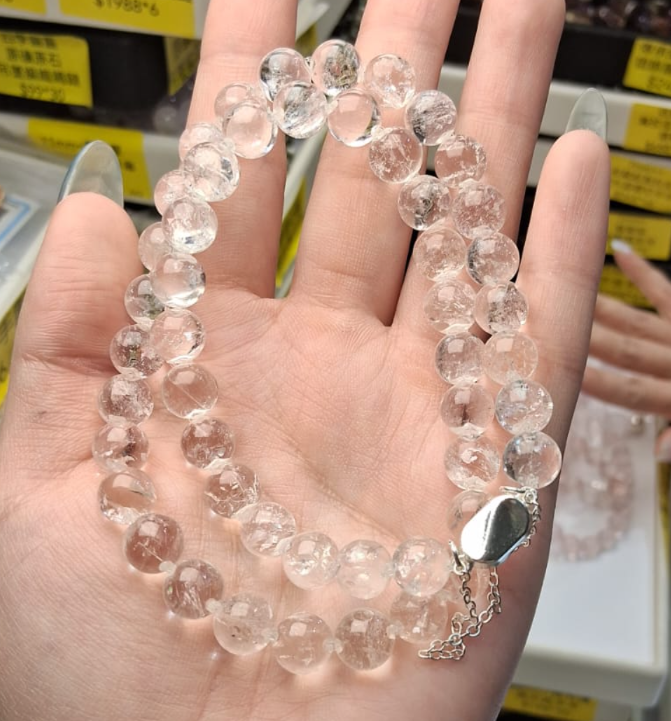 261002 - B22 8mm+粉錦鯉泡泡珠頸鏈