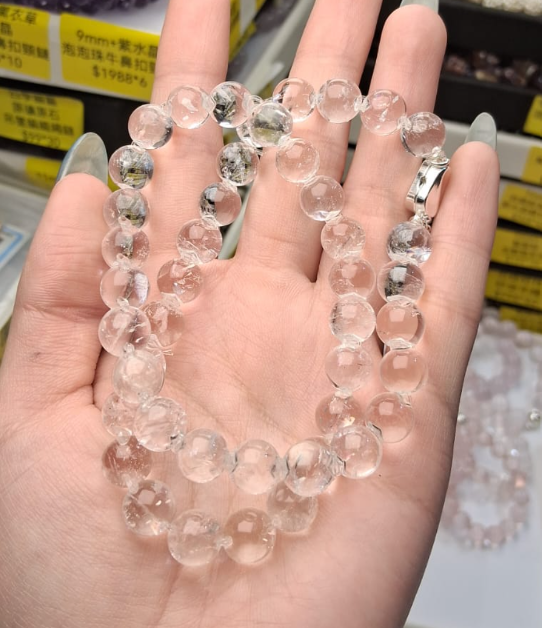 261002 - B21 9mm+粉錦鯉泡泡珠頸鏈
