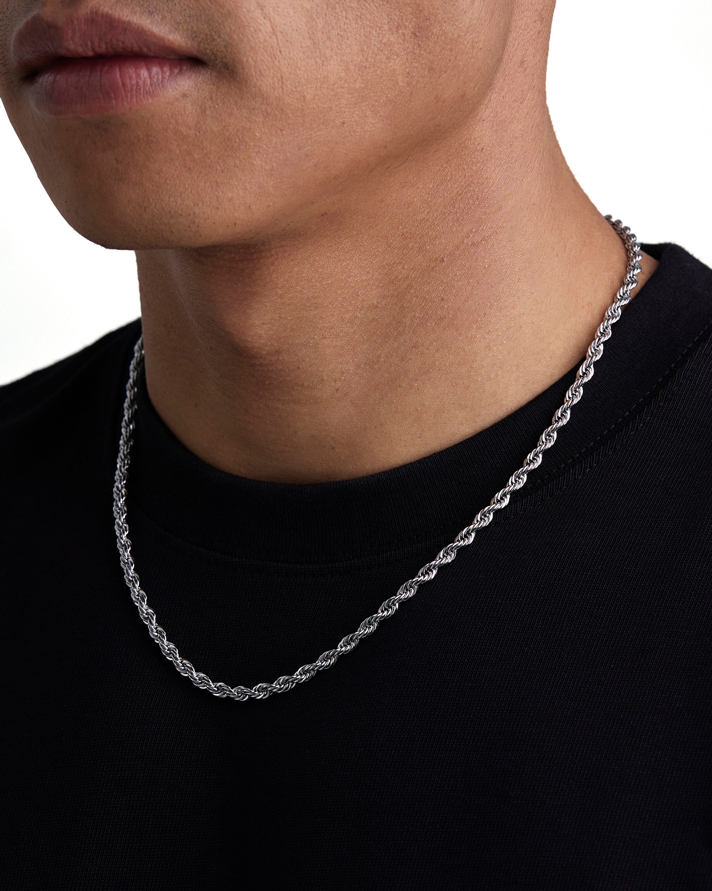 Iceman Society｜THE ROPE - 4mm 麻花項鍊 (White Gold)