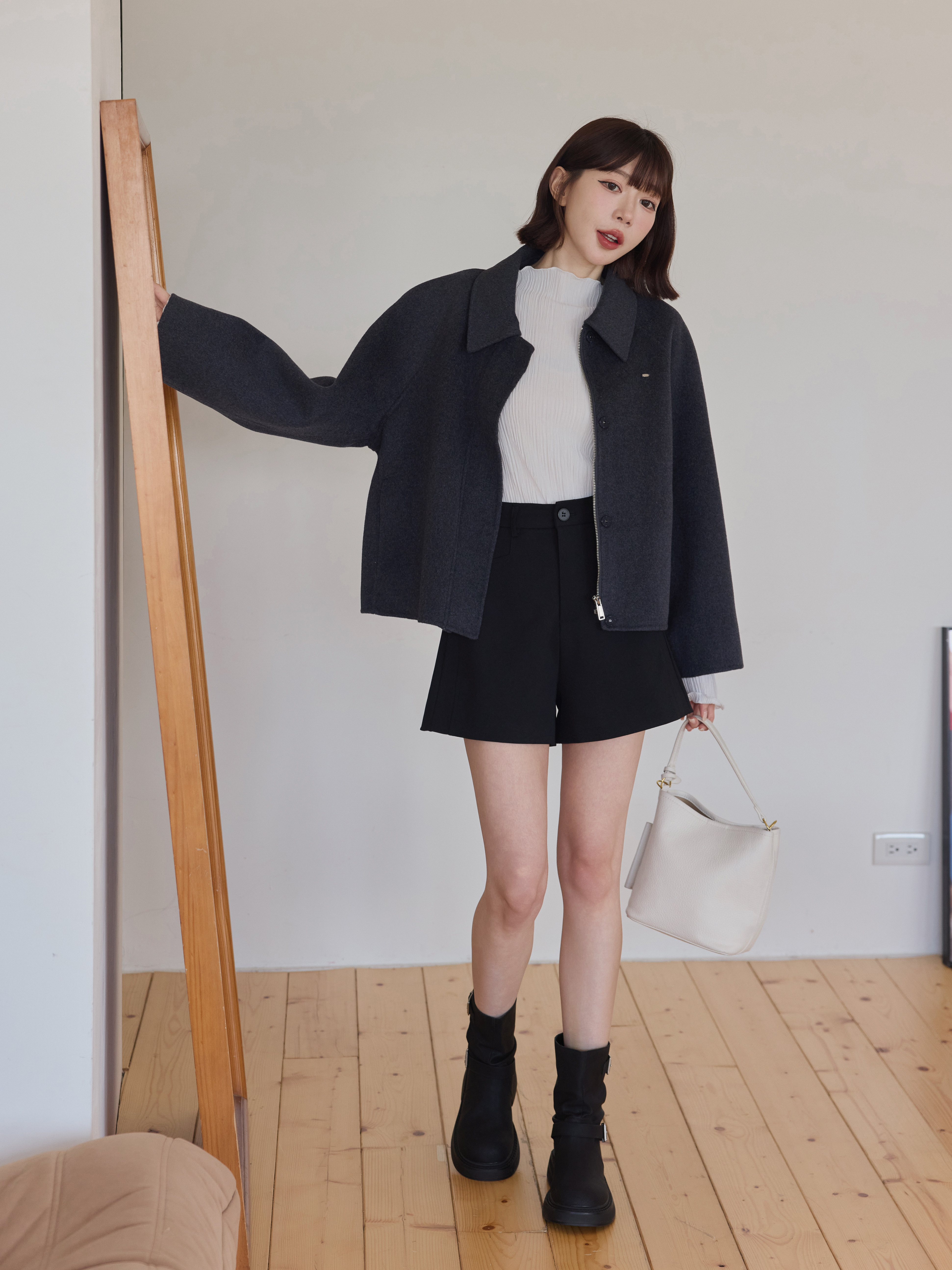 Custom High-Waisted A-Line Slimming Tailored Shorts