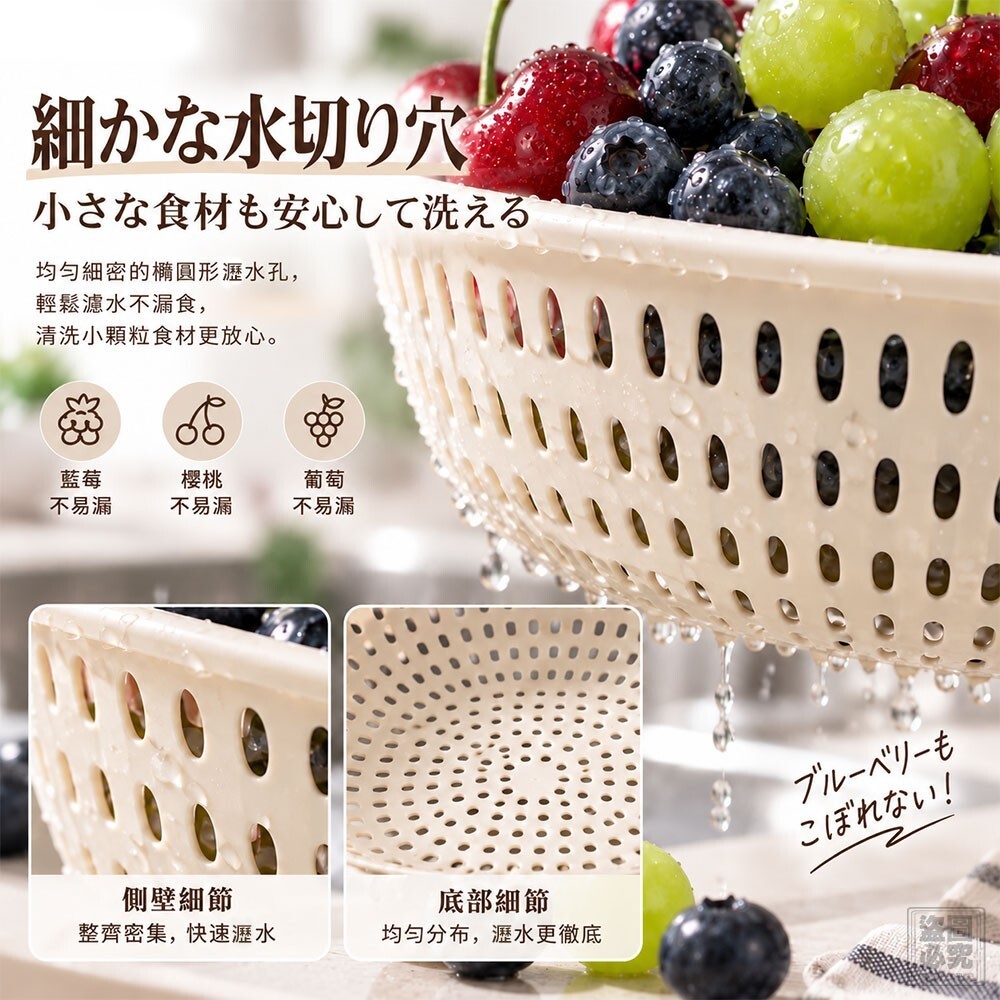 (預購商品 約11月到貨)日系簡約雙層瀝水籃6件套