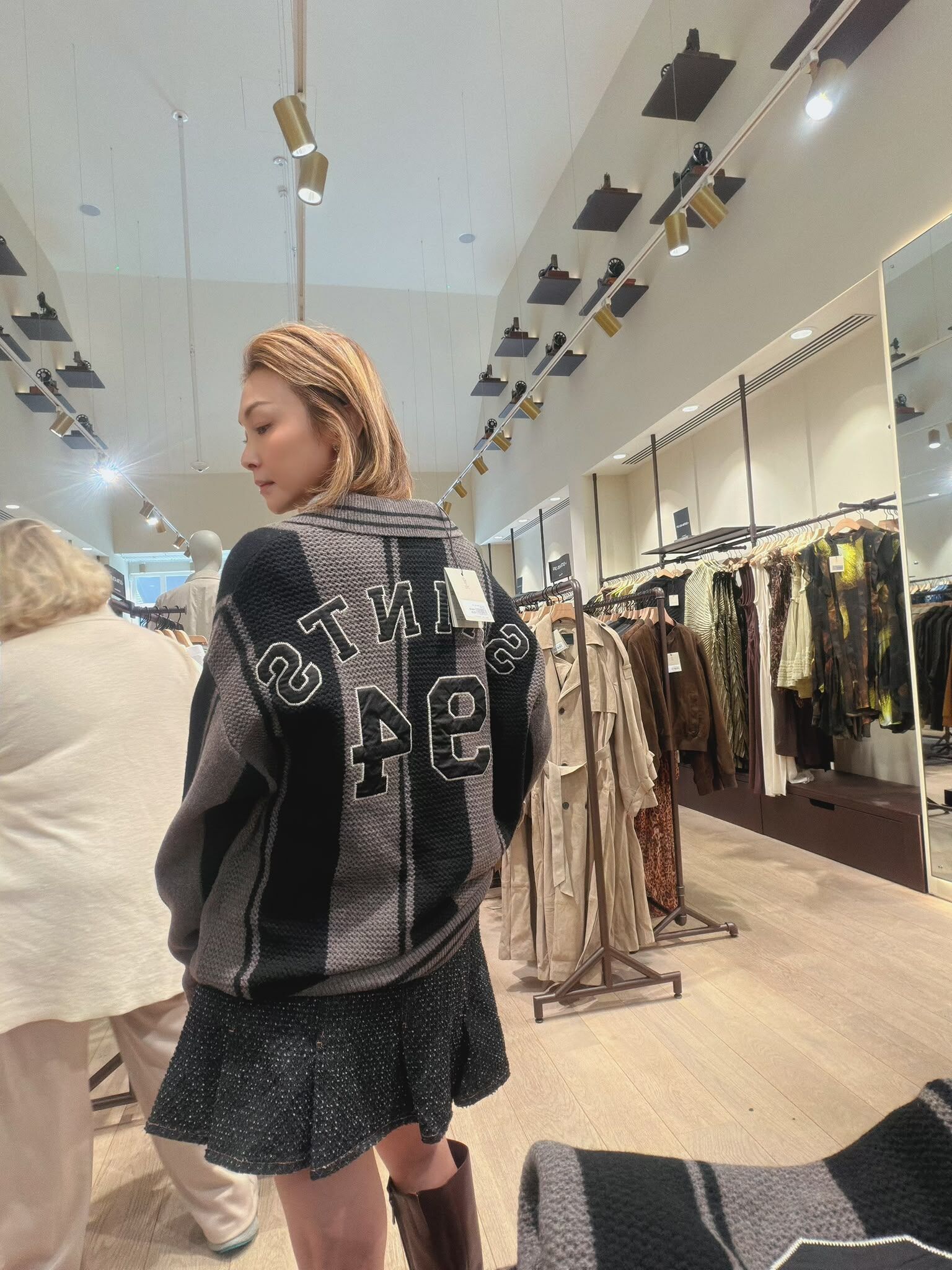英國代購-ALLSAINTS CINDER BLACK  男裝100%羊毛TOP