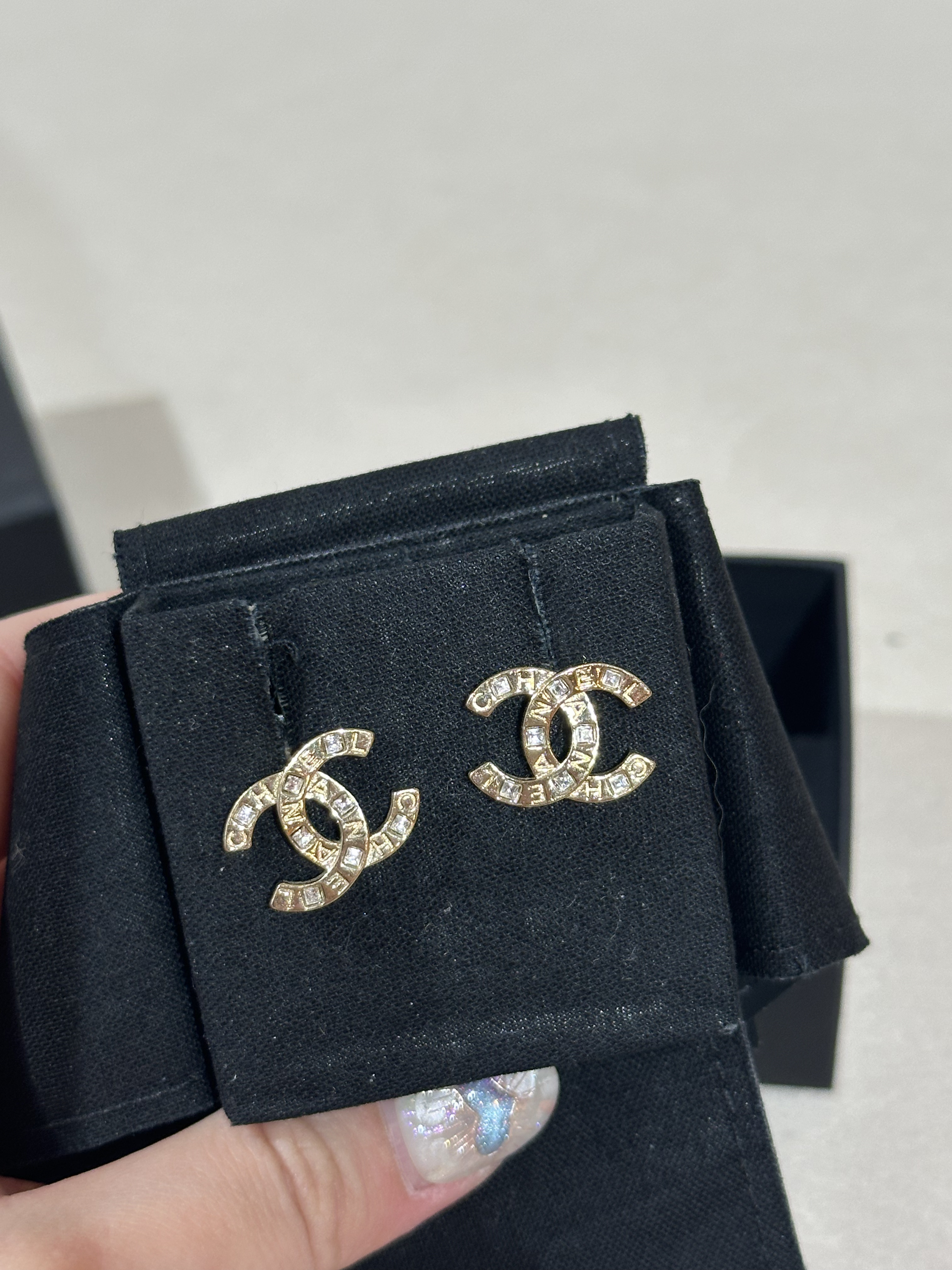 全新Chanel閃石耳環現貨