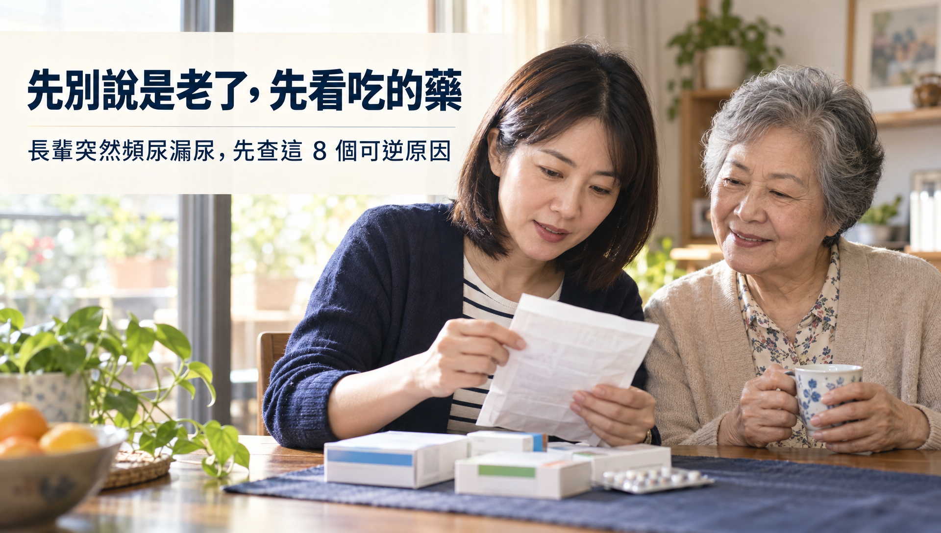 長輩突然頻尿漏尿，先別說是老了，先看吃的藥