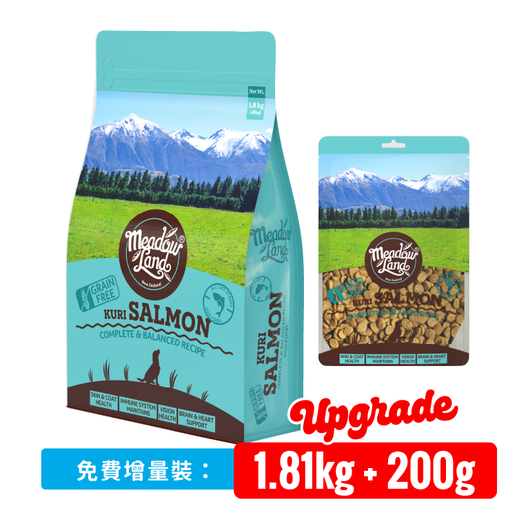 Meadowland-新西蘭全天然無穀物三文魚味全犬糧 1.81kg