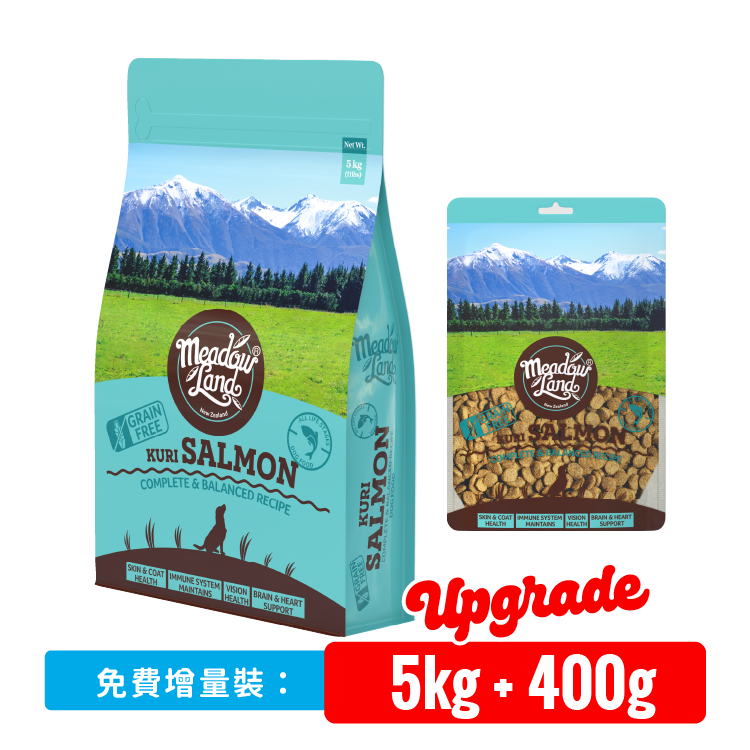 Meadowland-新西蘭全天然無穀物三文魚味全犬糧 5kg