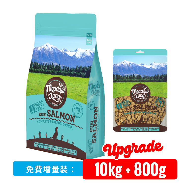 Meadowland-新西蘭全天然無穀物三文魚味全犬糧 10kg