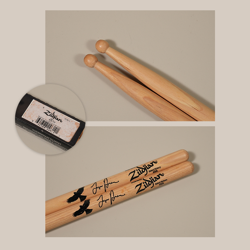 美國 Zildjian ASTH Taylor Hawkins 簽名鼓棒 木頭黃斑 一雙售