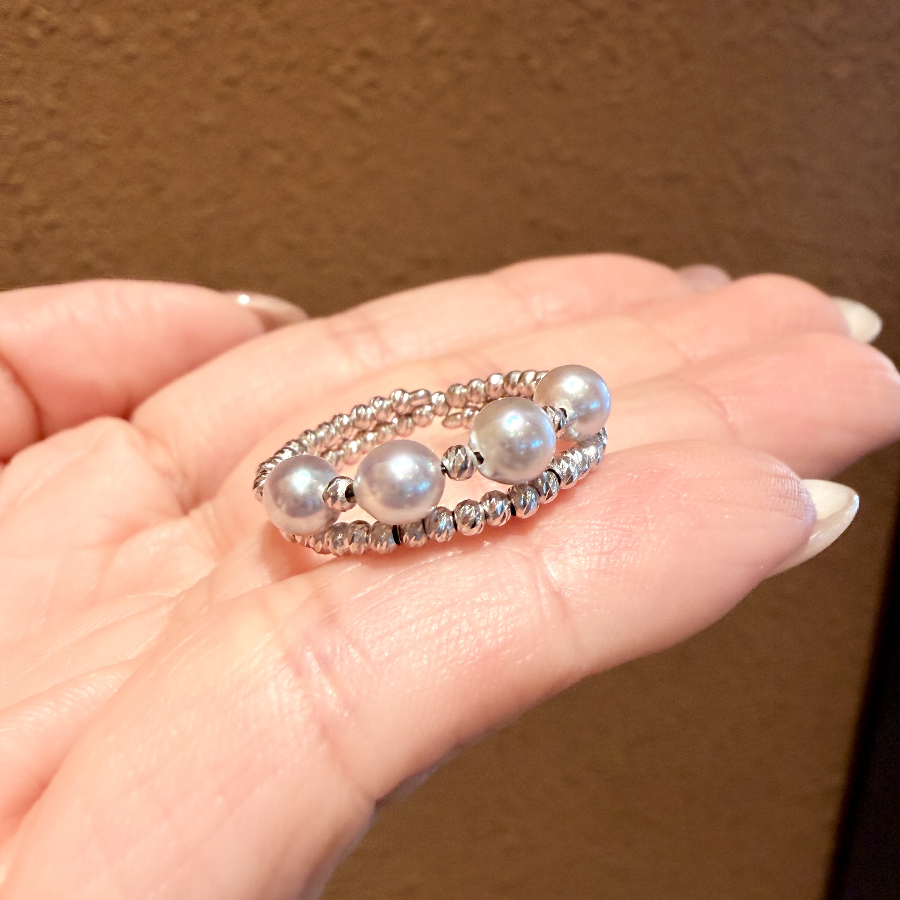 18K Gold Sea Water Pearl Ring