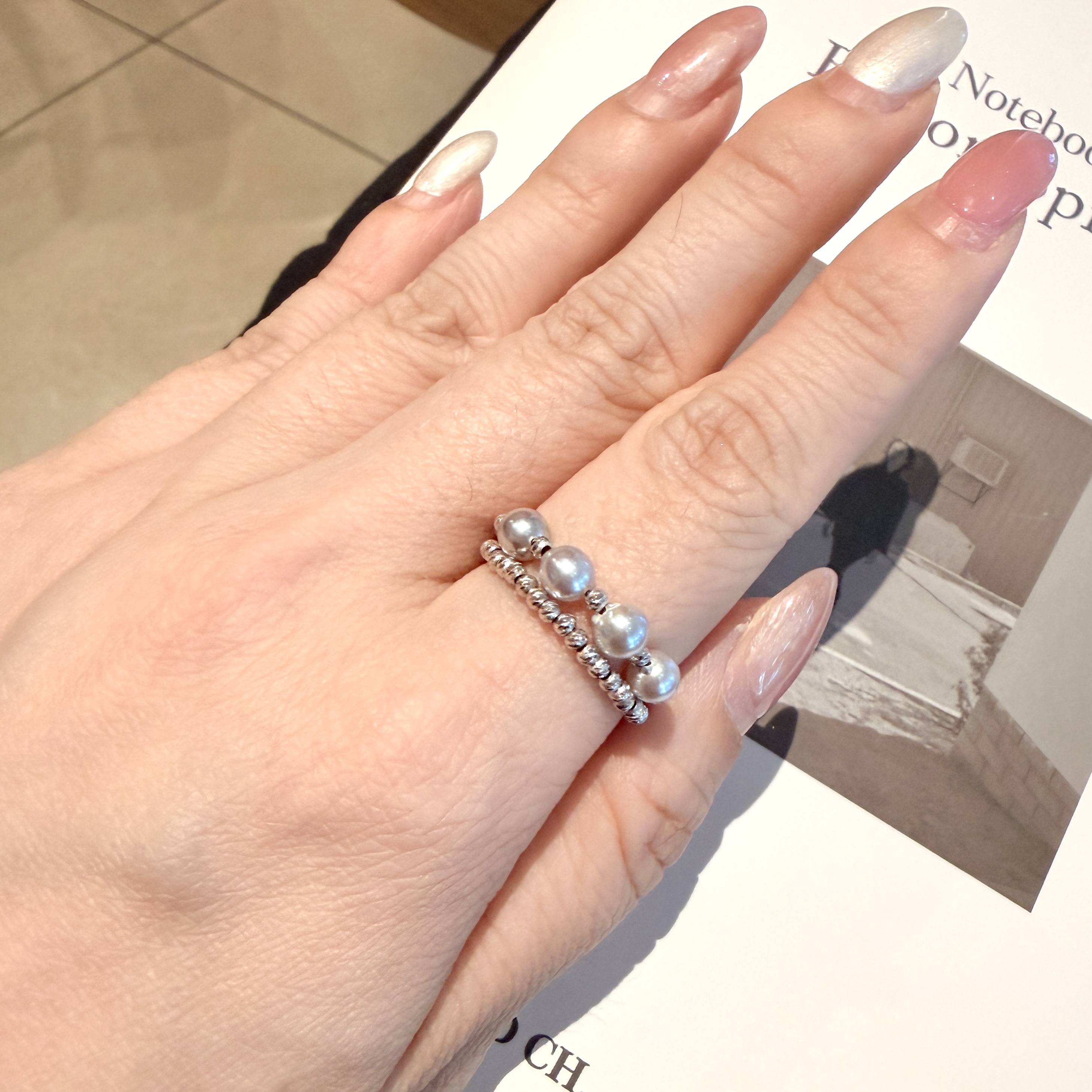 18K Gold Sea Water Pearl Ring