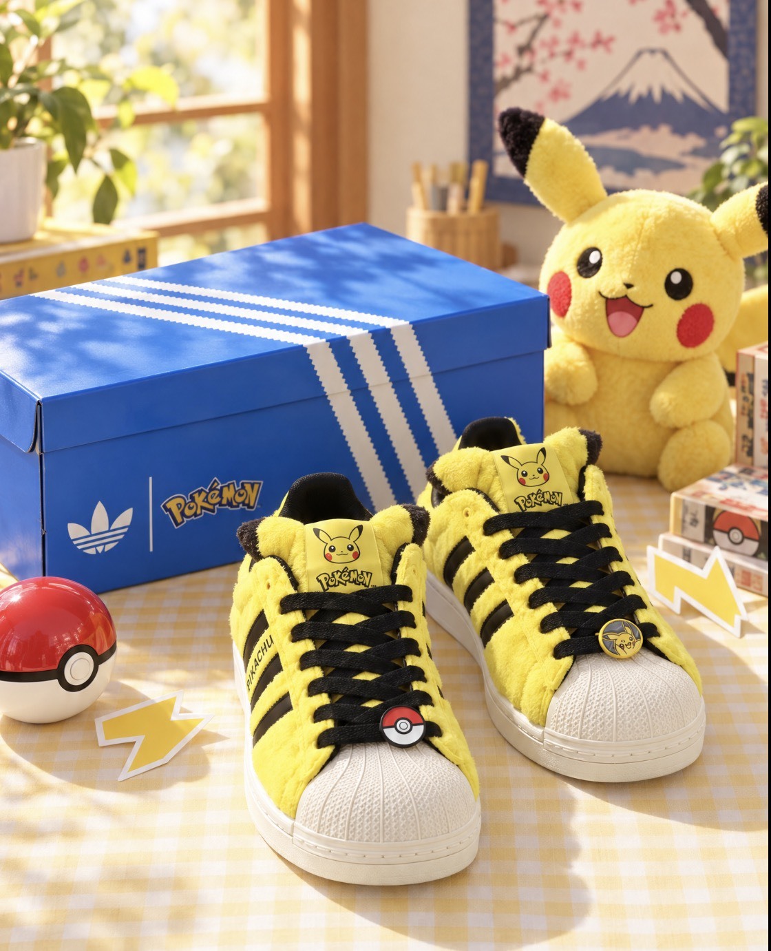 【APAIR】預購 adidas POKEMON SUPERSTAR 2 貝殼頭 寶可夢聯名 皮卡丘 ki2858