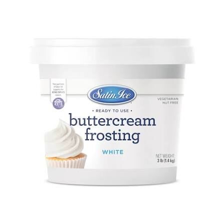 Satin Ice Ready to Use White Buttercream Frosting 1lb