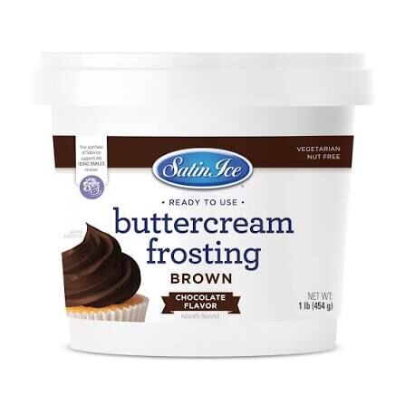 Satin Ice Brown Chocolate Buttercream Frosting 1 lb
