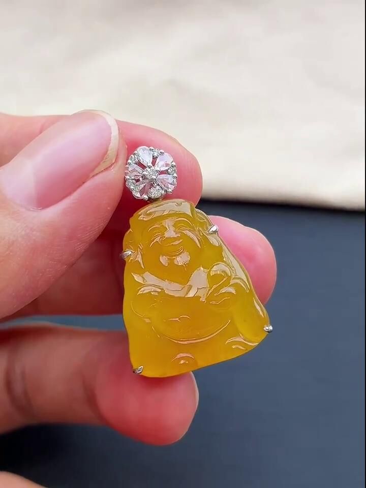 922427 翡翠財神爺爺吊墜
