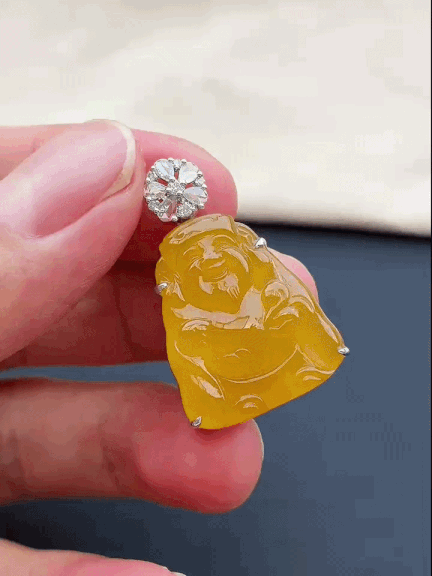 922427 翡翠財神爺爺吊墜