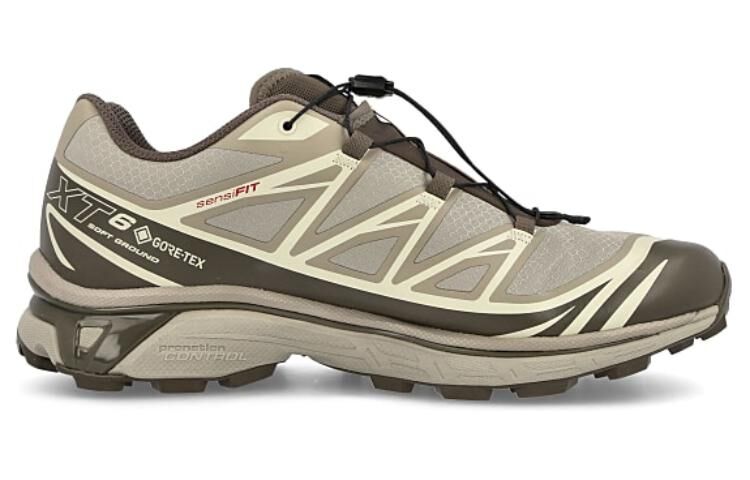 【代購】SALOMON XT 6 GTX Comfortable Abrasion Resistant Waterproof Low top Outdoor Shoes Unisex Gray Brown L41741200