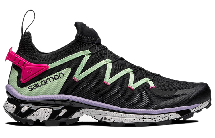 【代購】SALOMON XT Rush Fabric Cushioning Slip Resistant Breathable Low top Running Shoes Unisex Black Blue L41605400