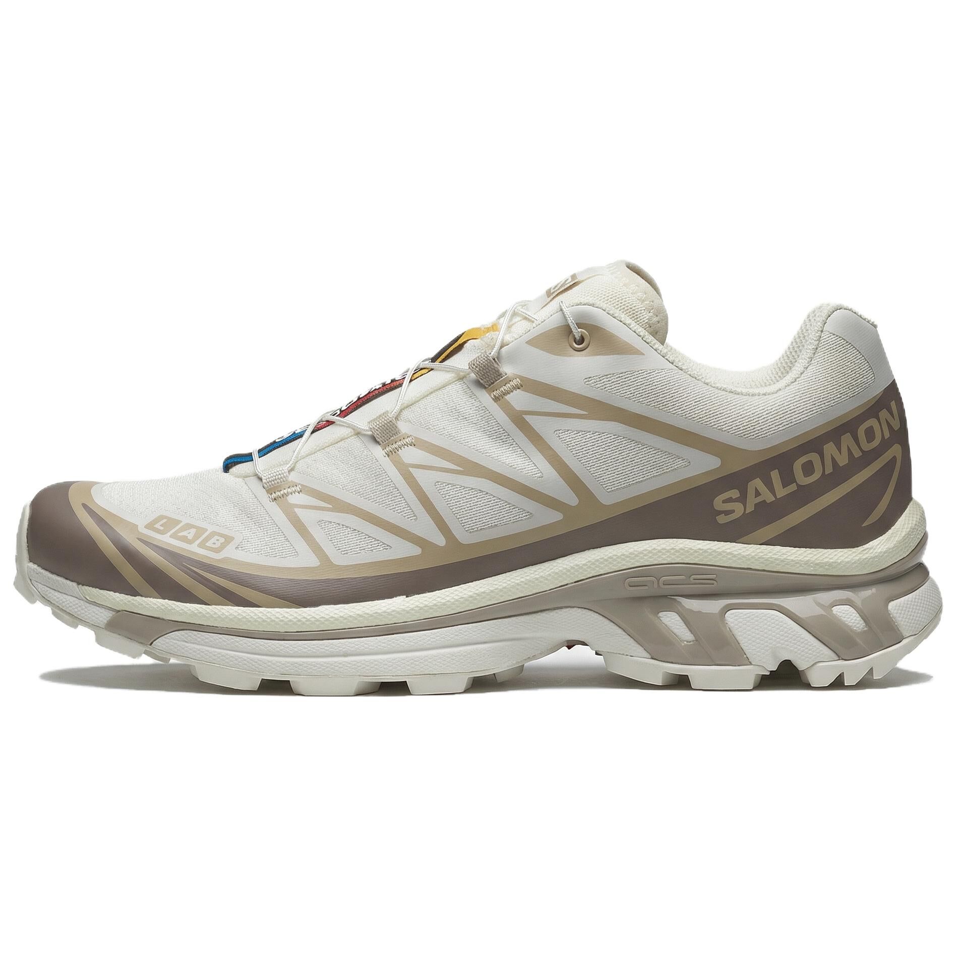 【代購】SALOMON XT 6 Fabric Breathable Low top MUD ContaGRIP Running Shoes Unisex Beige Brown L47737700