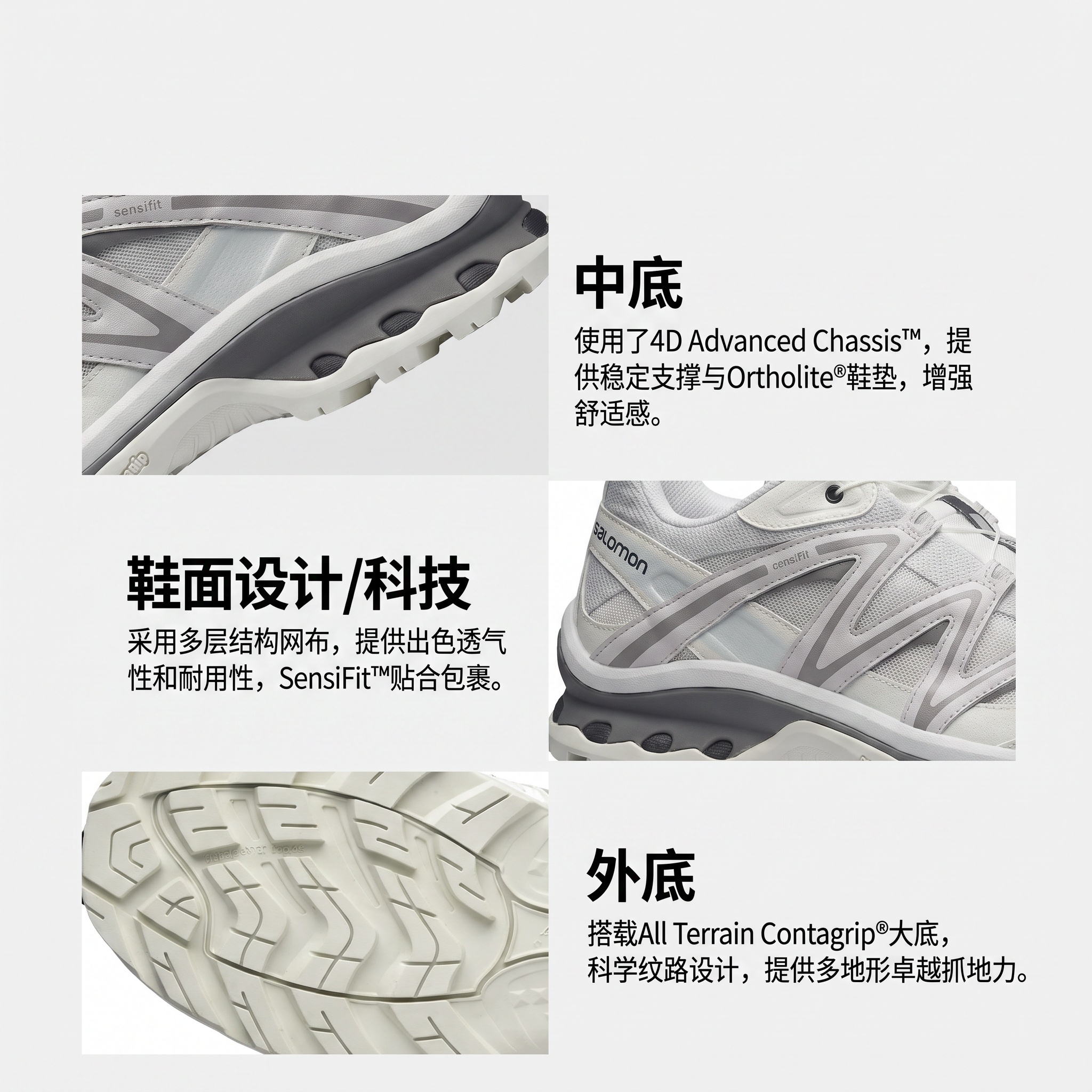 【代購】SALOMON XT Quest Low top Outdoor Shoes Unisex Gray L49132400
