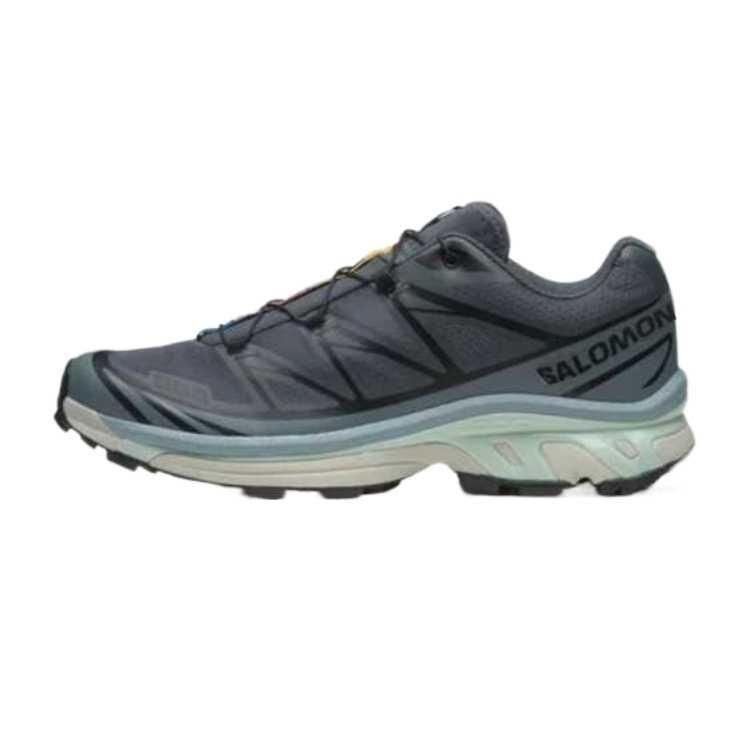【代購】SALOMON XT 6 Cushioning Abrasion Resistant Breathable Low top Running Shoes Unisex Turbulent Ranger Clear Light Blue L47738600