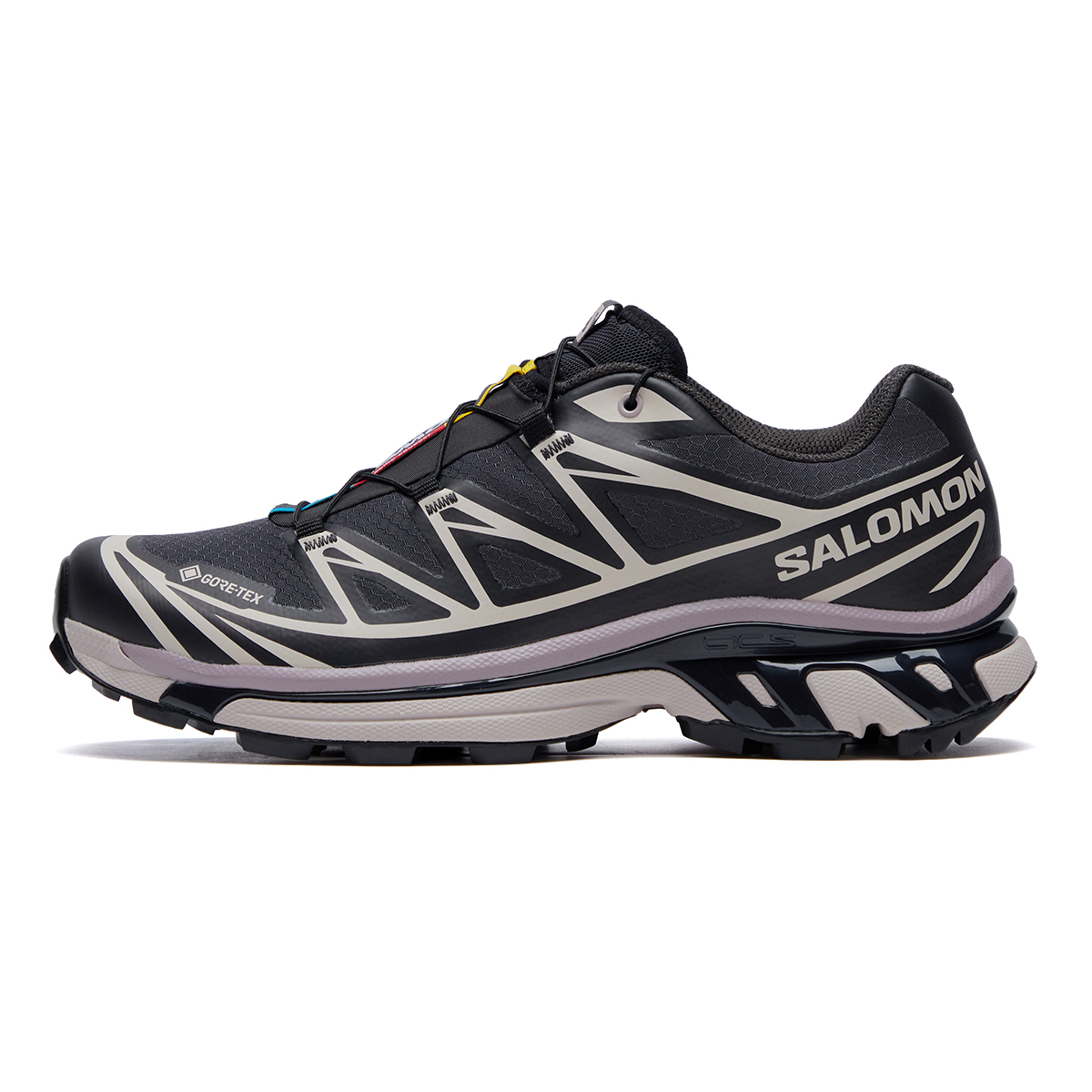 【代購】SALOMON XT-6 Waterproof Low-top Running Shoes Unisex Black Beige L47861400