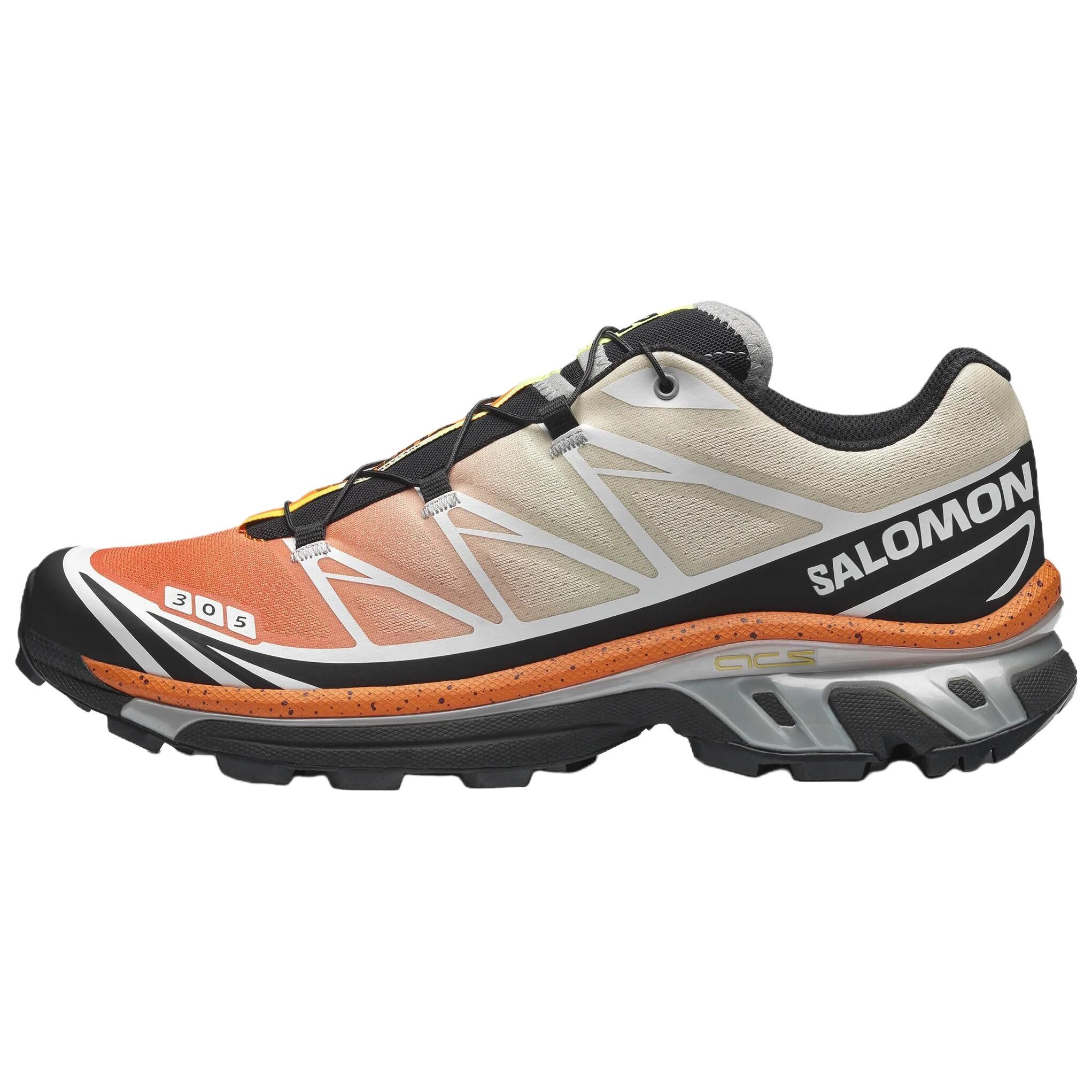 【代購】SALOMON XT 6 Trail Running Shoes Unisex Chic Orange Light Yellow Gray Black L49257500