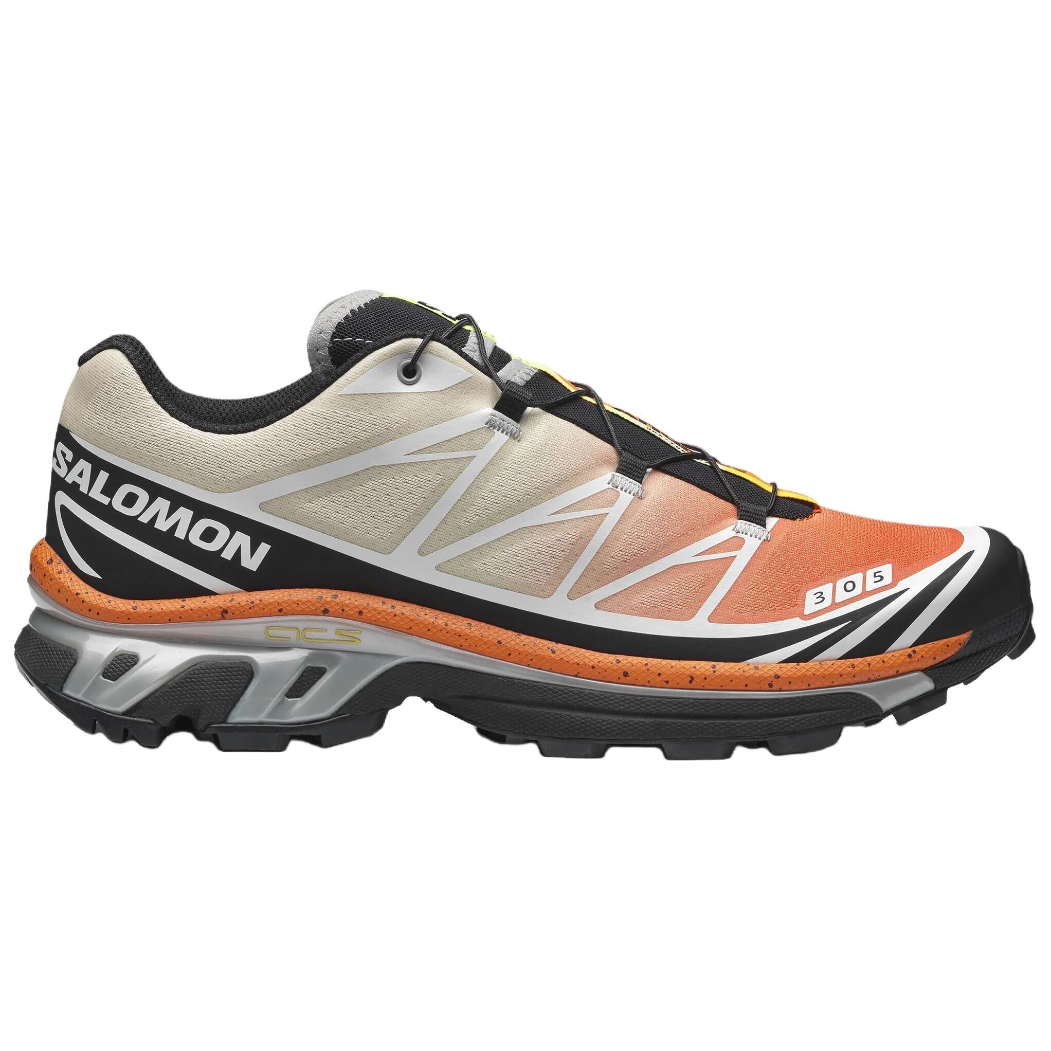 【代購】SALOMON XT 6 Trail Running Shoes Unisex Chic Orange Light Yellow Gray Black L49257500