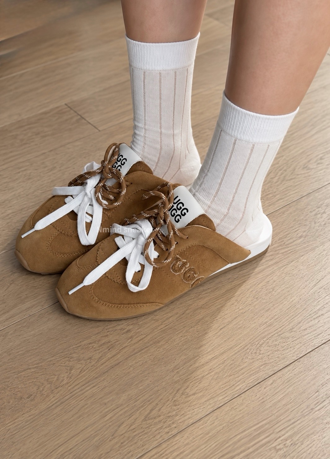 <秋冬氛圍感神隊友!!>澳洲限定 UGG AUSPECIAL  綁帶造型拖鞋