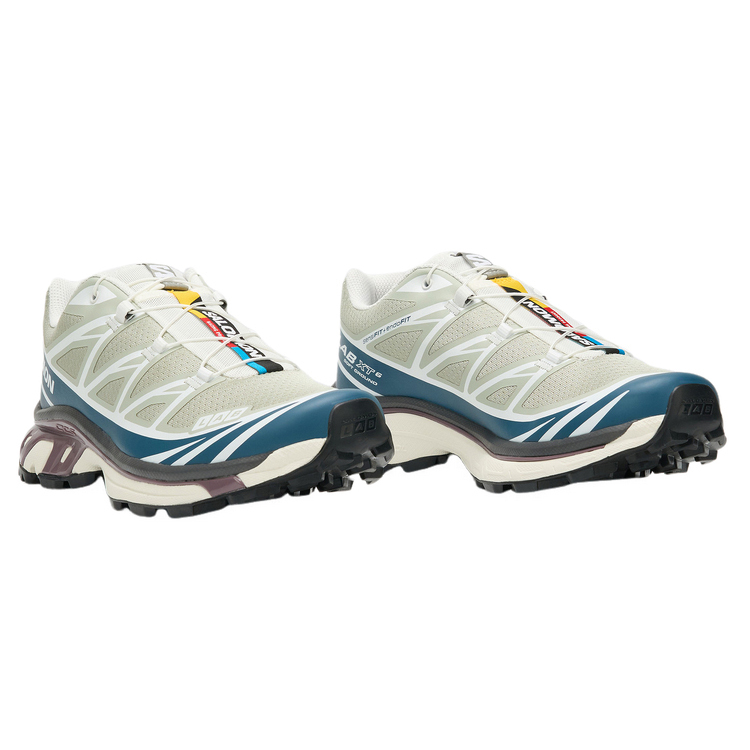 【代購】SALOMON XT 6 Breathable Running Shoes Unisex Mineral Gray Deer Blue White L49257900