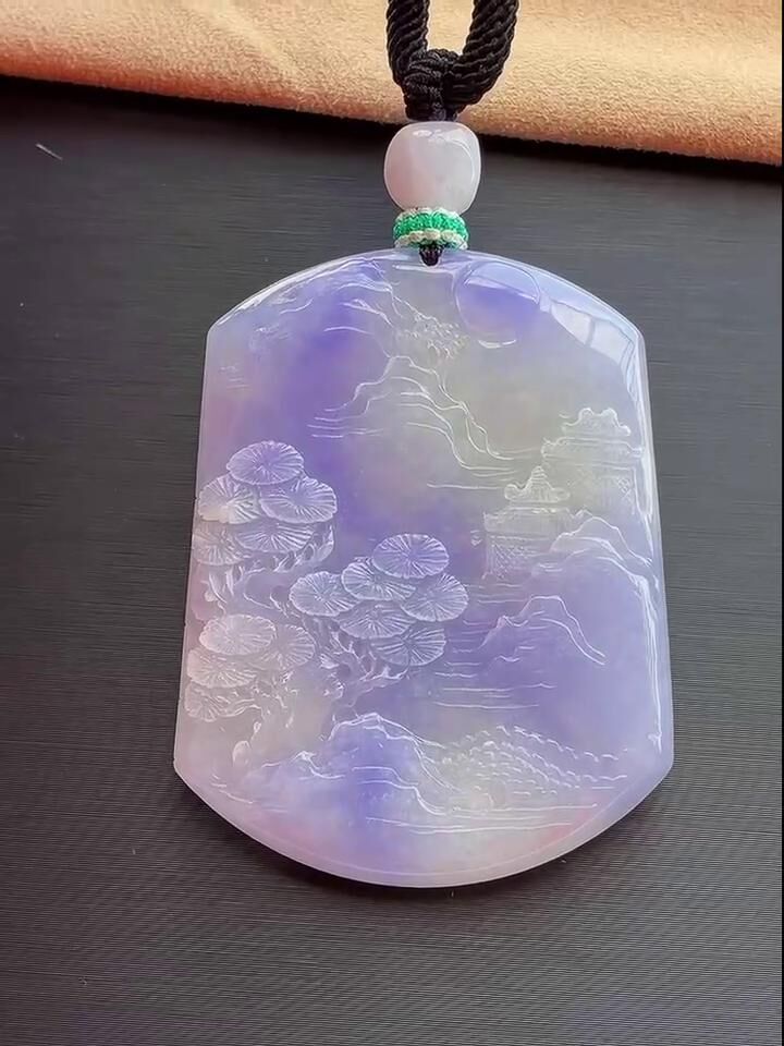 翡翠山水牌,天然翡翠A玉, 緬甸玉, Jade, Jadeite