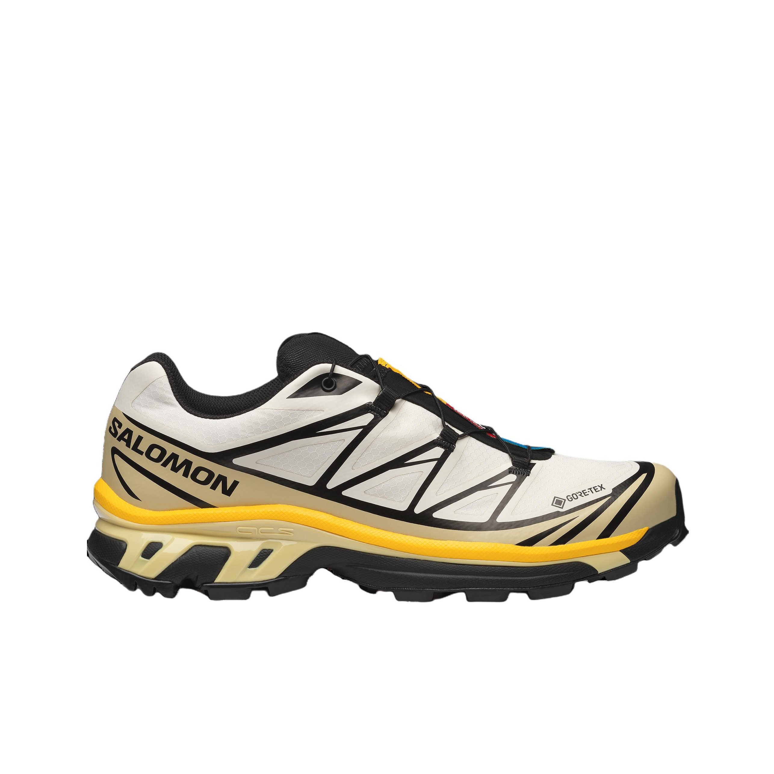【代購】SALOMON XT-6 Running Shoes Unisex Low-top Black White Yellow L49215700