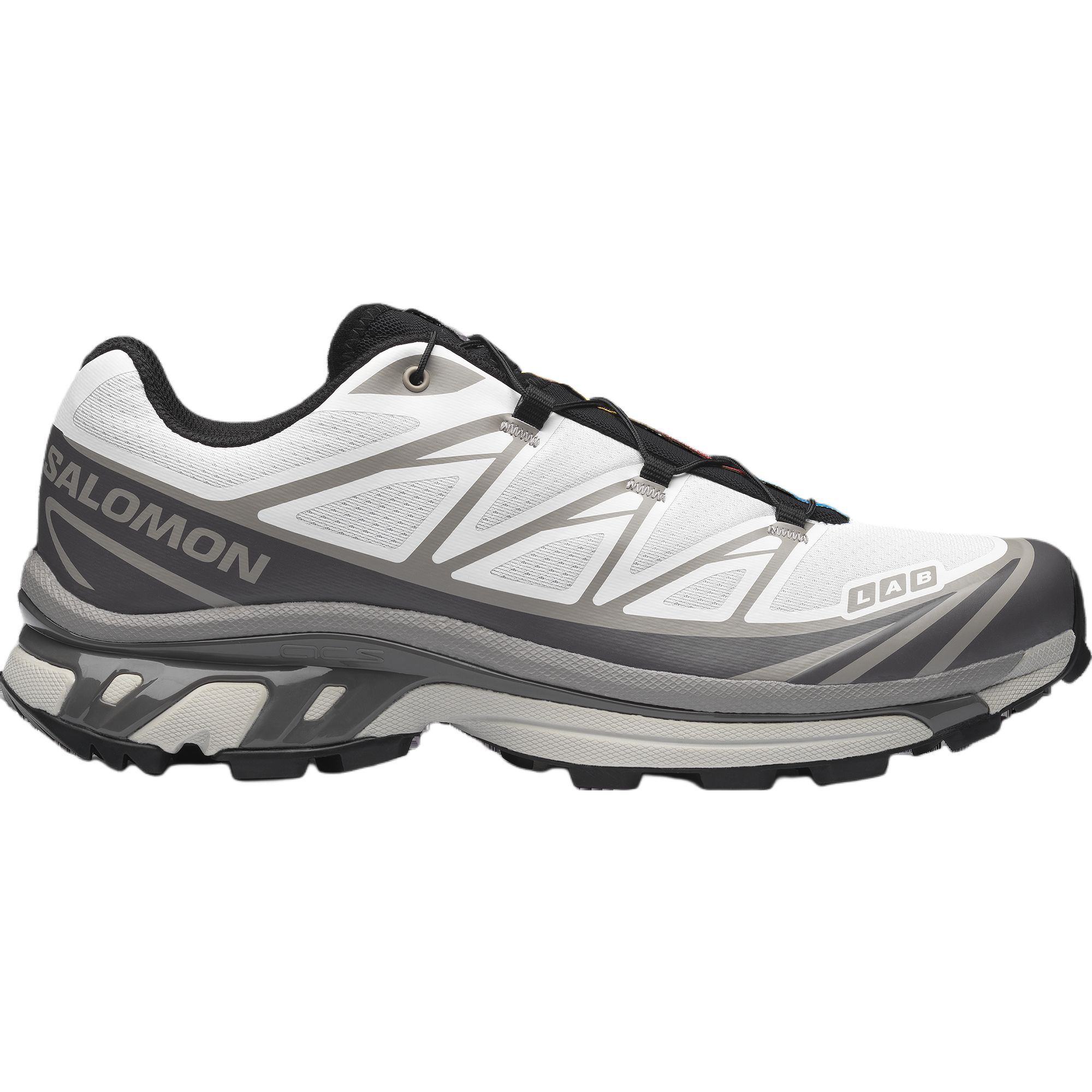 【代購】SALOMON XT-6 Running Shoes Unisex Low-top White/Metallic Gray/Dove White L49212200