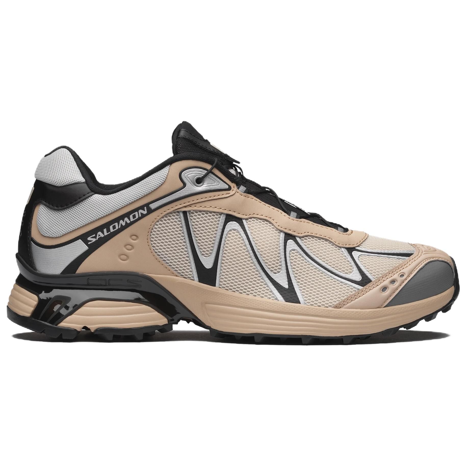 【代購】SALOMON XT-WHISPER Running Shoes Unisex Low-top Black/Almond Milk White/Silver L49237300