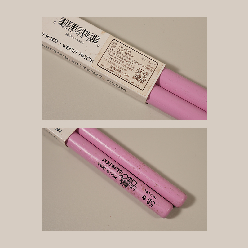 福利品 出清 Los Cabos 5B pink 乳癌公益鼓棒 5BPINK 木頭髒汙 一雙售