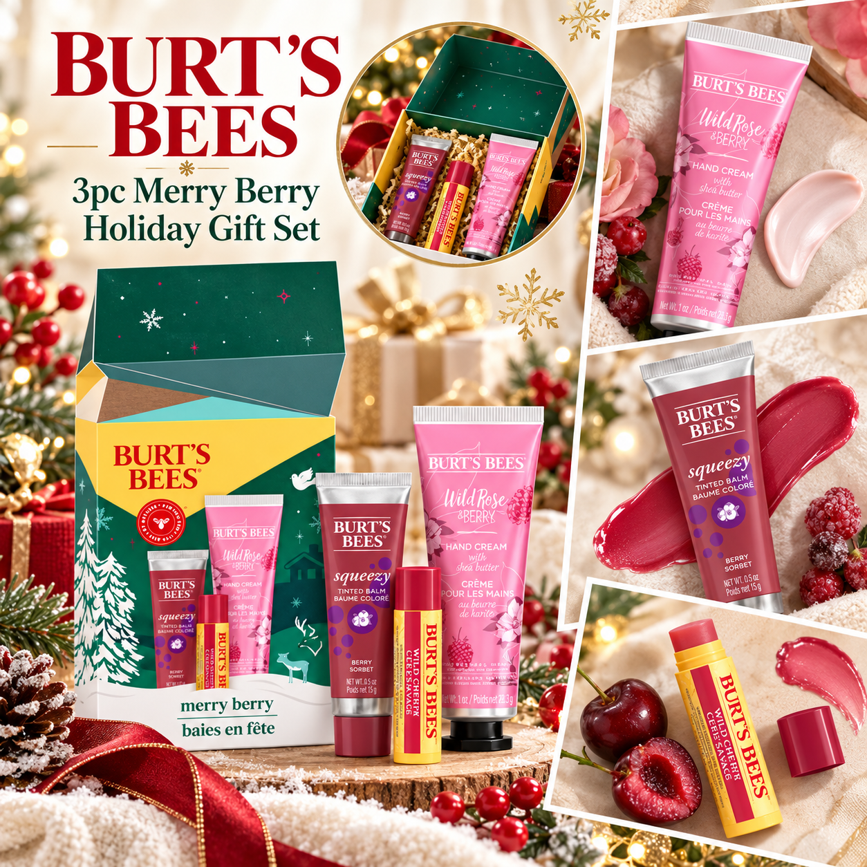 【預購】BURT'S BEES N100314 禮盒套裝 3件裝