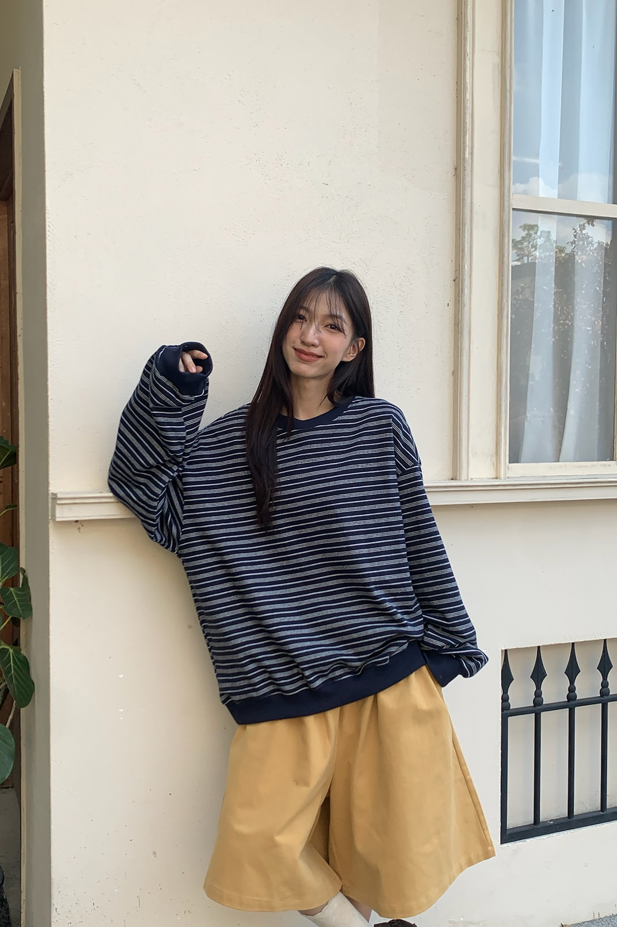 Oct｜跳色條紋日常大學t 2色