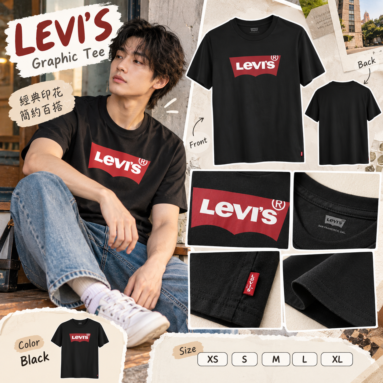 【預購】LEVIS N100317 男裝圖案短袖上衣