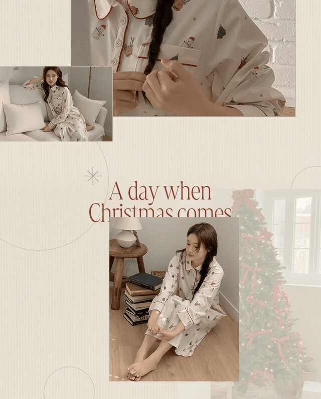 Juuneedu｜[長袖睡衣] Merry Claus Pajama