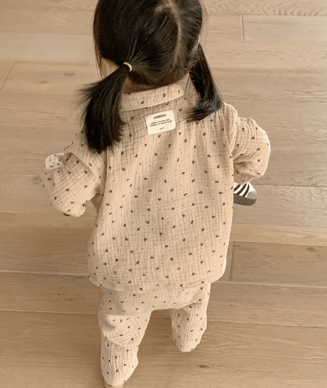 Juuneedu｜[童裝長袖睡衣] Flower 7 Days Cotton Baby Pajama [7 colors]
