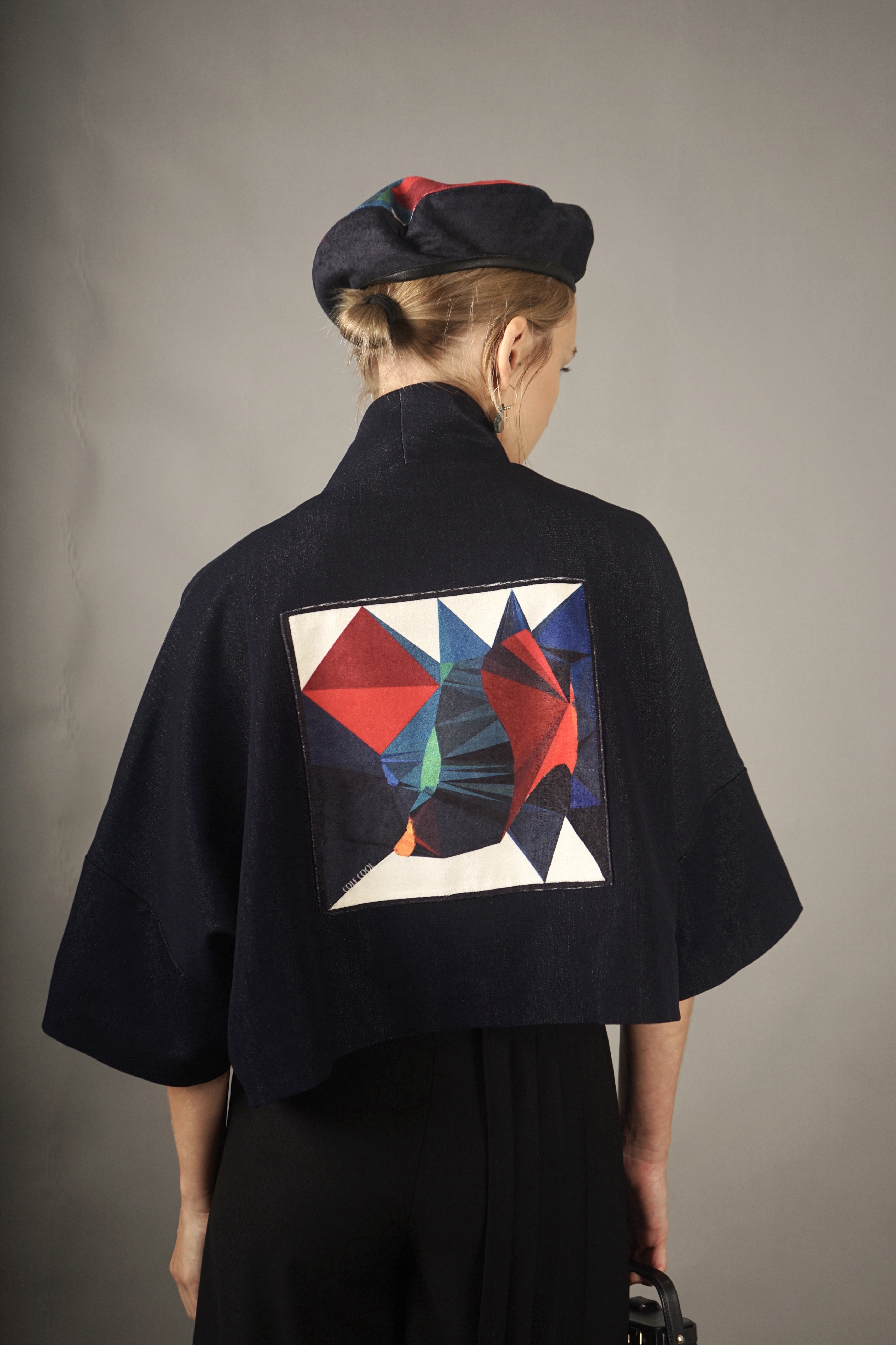 COLE COOL Diamond printed mini kimono