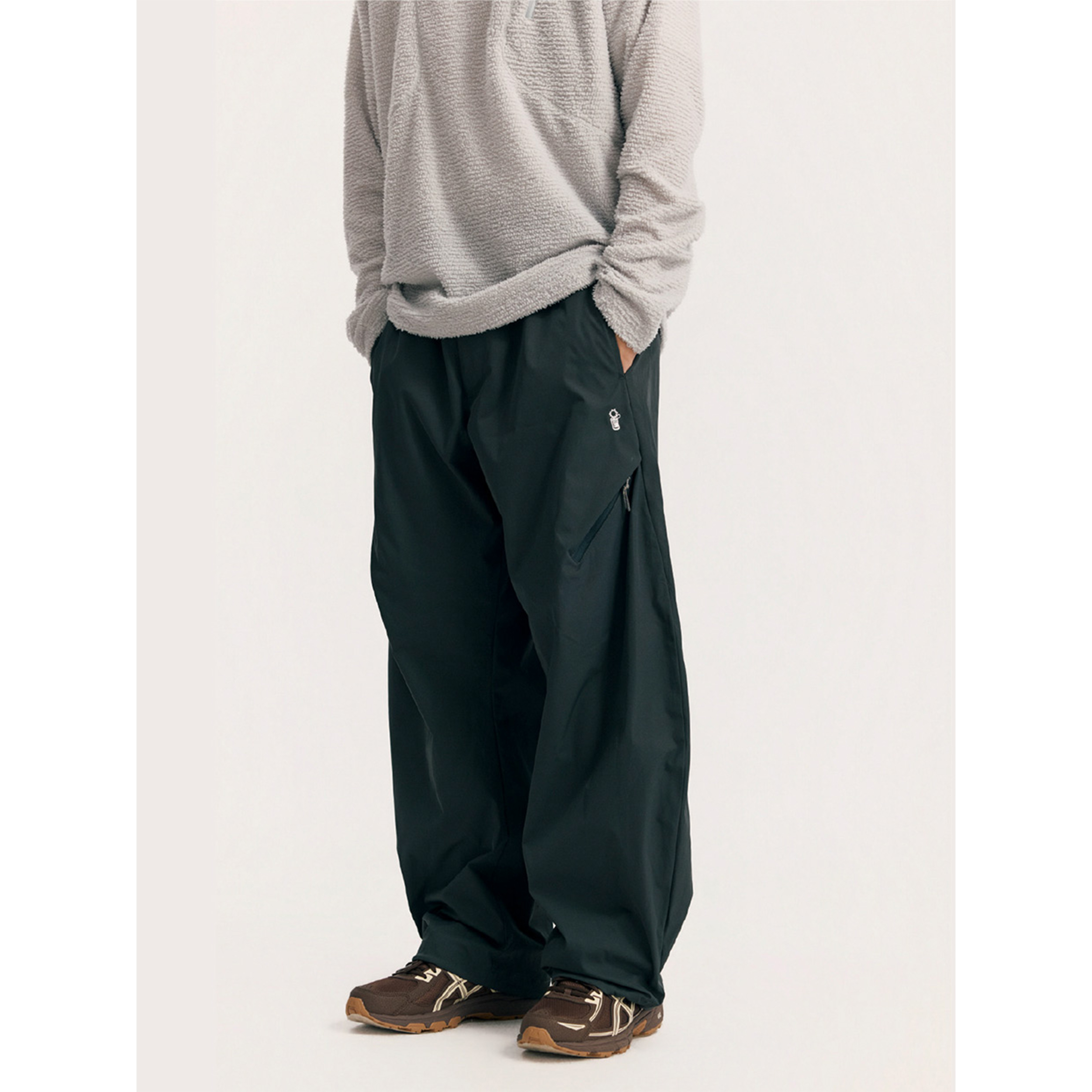PIN SKTBS Pleated Cargo Pants 打褶拉鍊 彎刀長褲  [P-P2926]