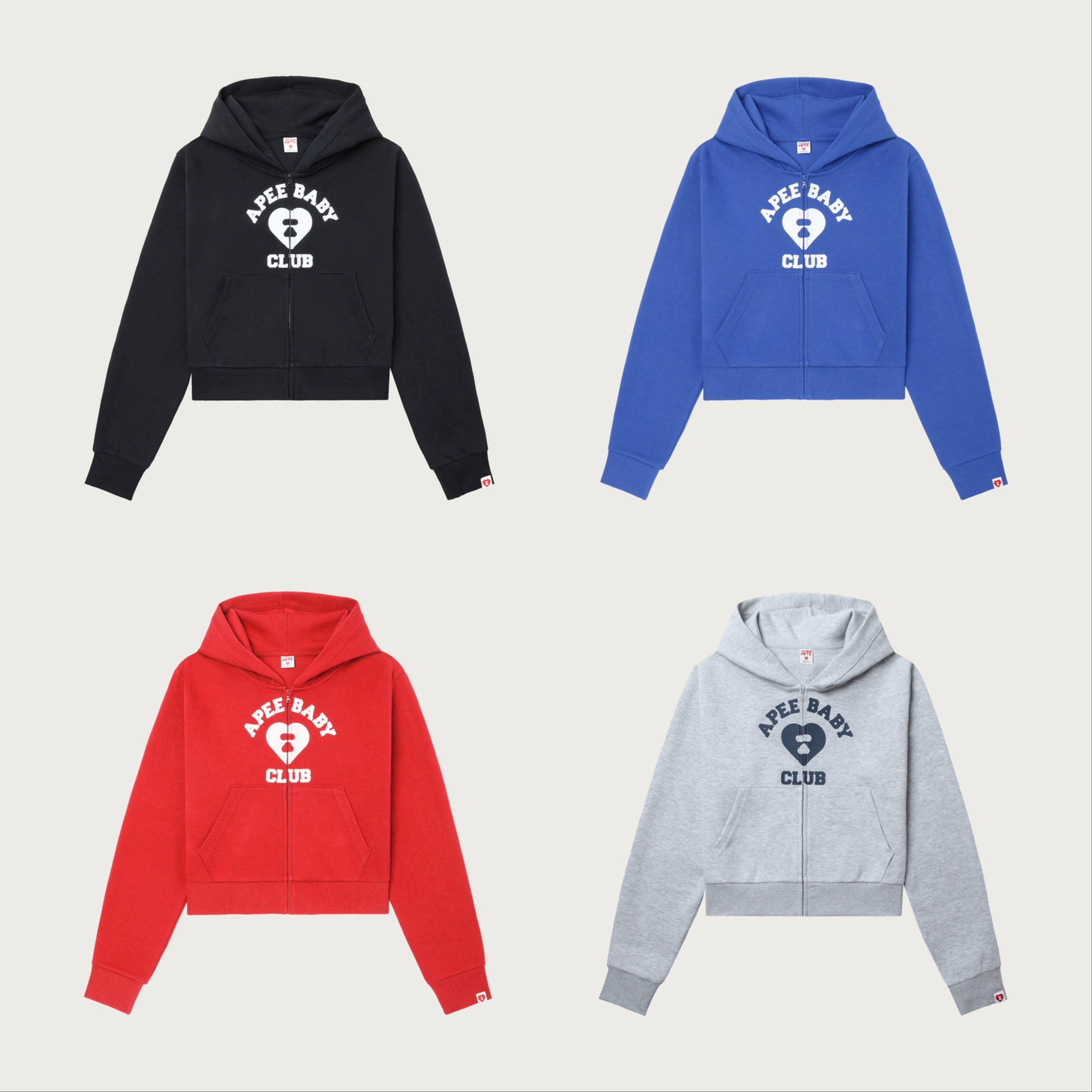 2026AW A BATHING APE APEE HEART COLLEGE PRINT ZIP HOODIE 女款 LOGO 連帽 外套 現貨 CM70215307