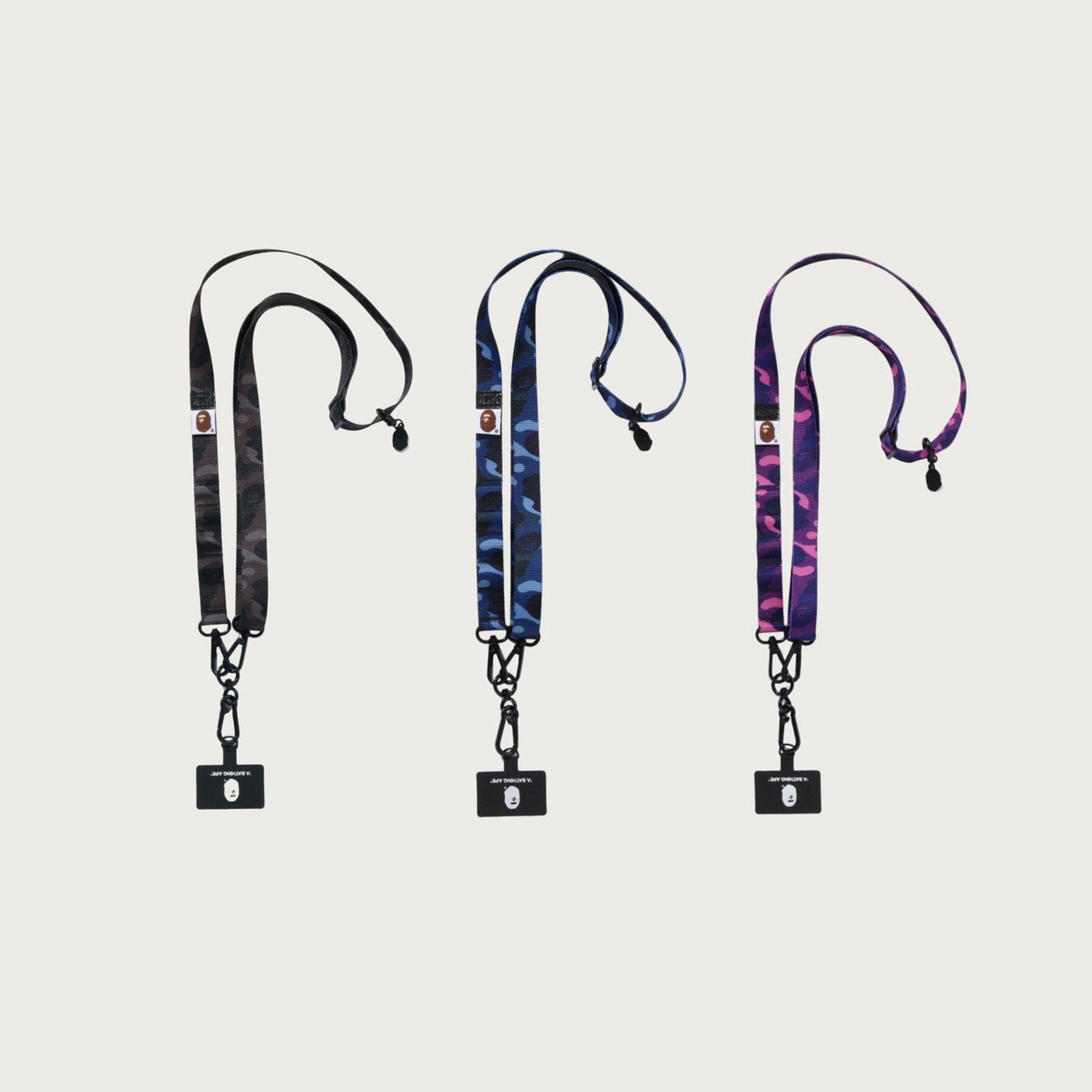 2026SS BAPE A BATHING APE COLOR CAMO SMARTPHONE SHOULDER STRAP MOBILE 手機背帶 掛帶 現貨 1M70182025