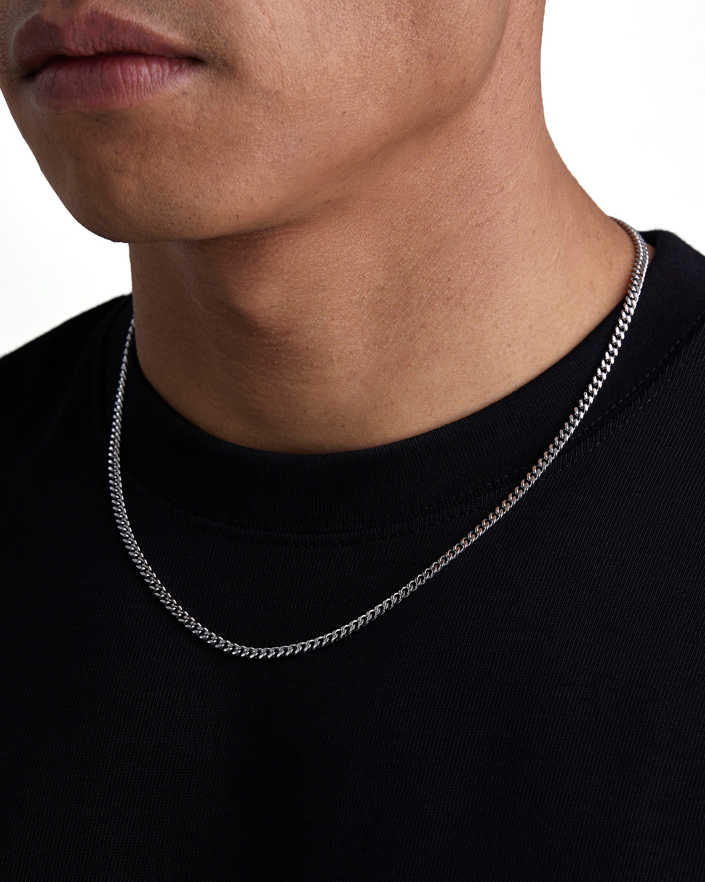 Iceman Society｜PLAIN - 3mm 古巴項鍊 (White Gold)