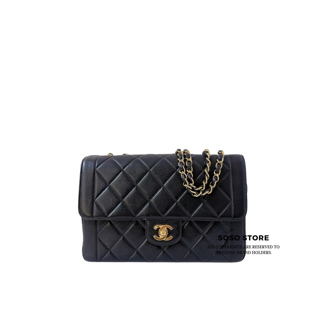 Chanel Quilted Vintage CC Chain Flap - Black / GHW