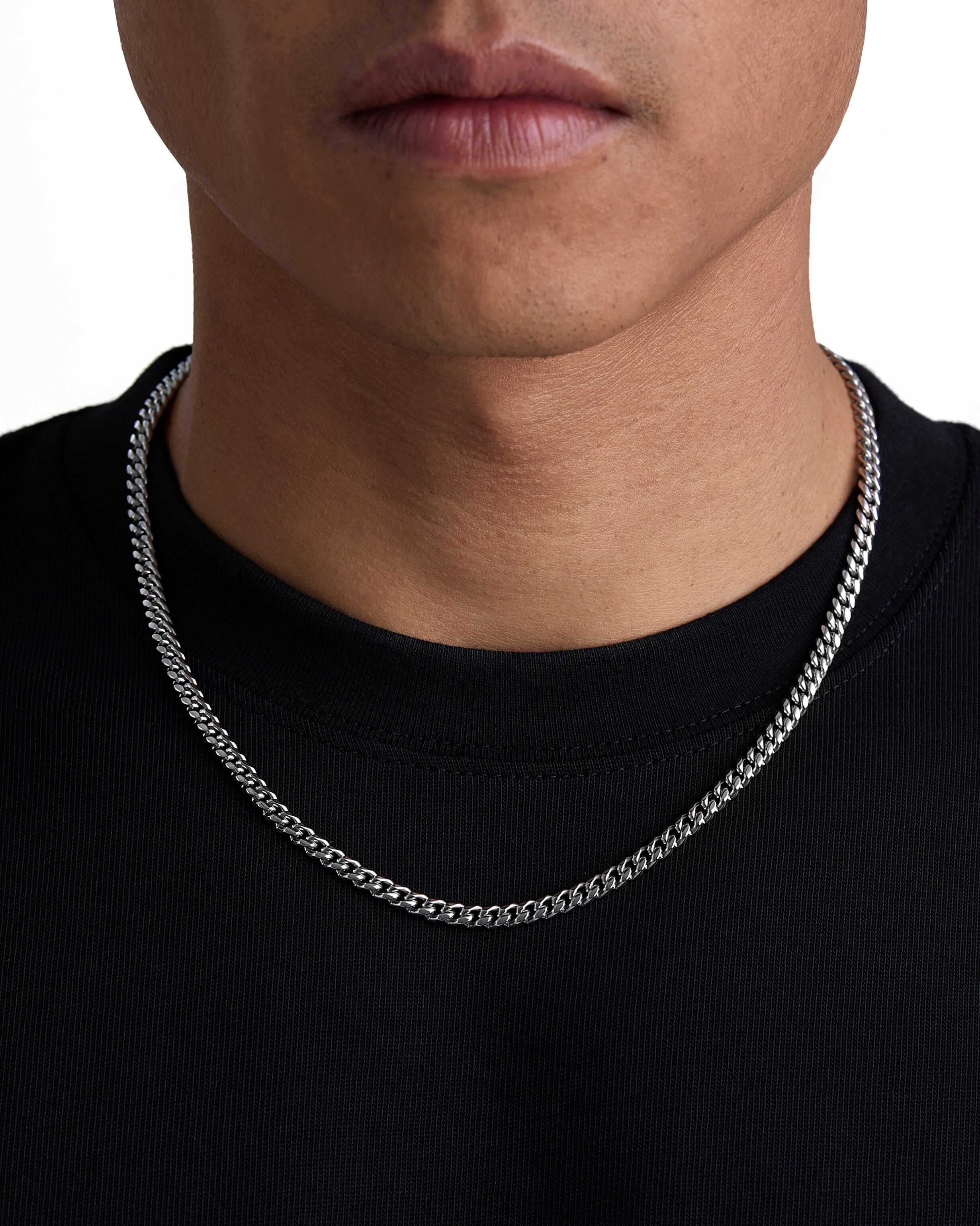 Iceman Society｜PLAIN - 5mm 古巴項鍊 (White Gold)