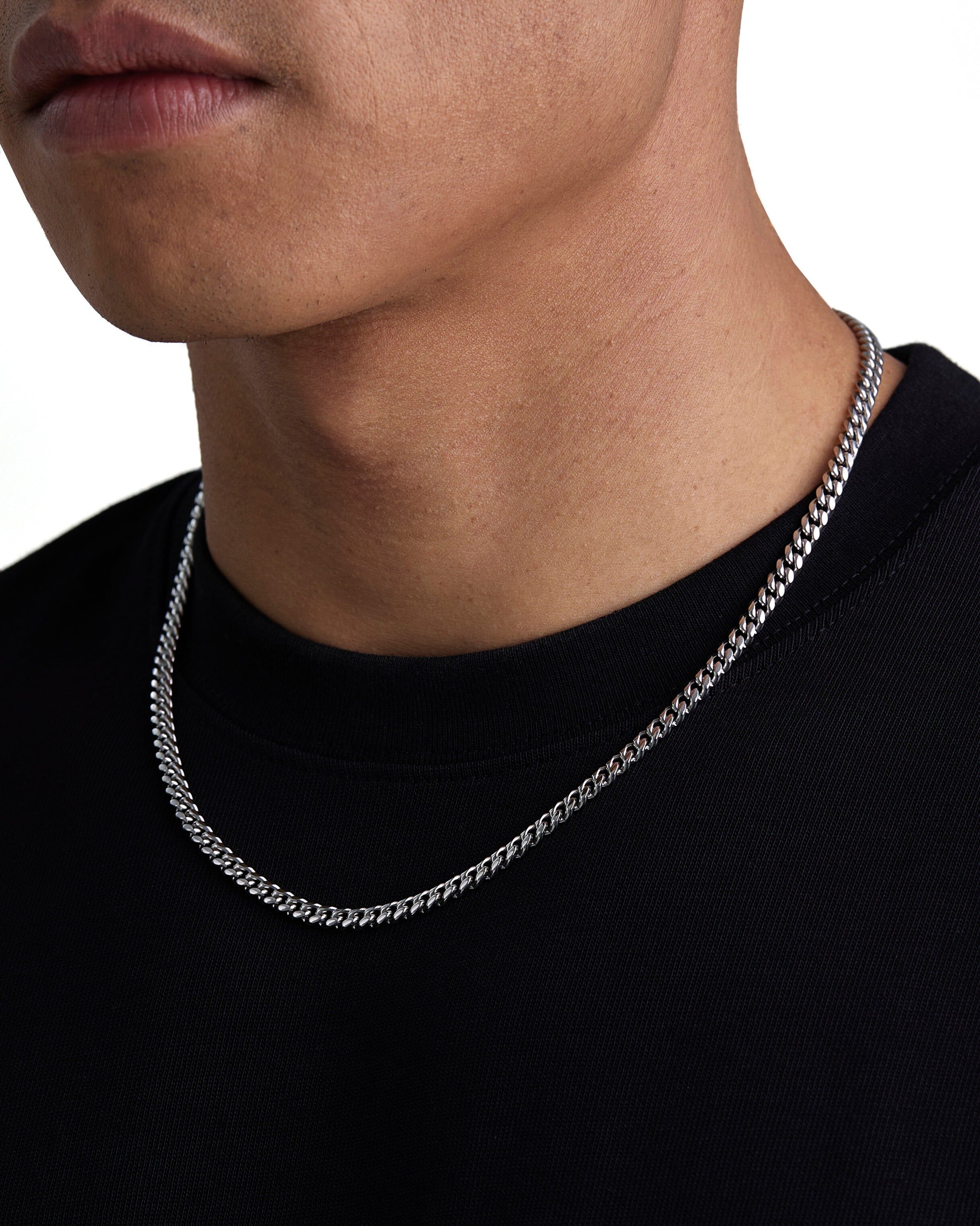 Iceman Society｜PLAIN - 5mm 古巴項鍊 (White Gold)