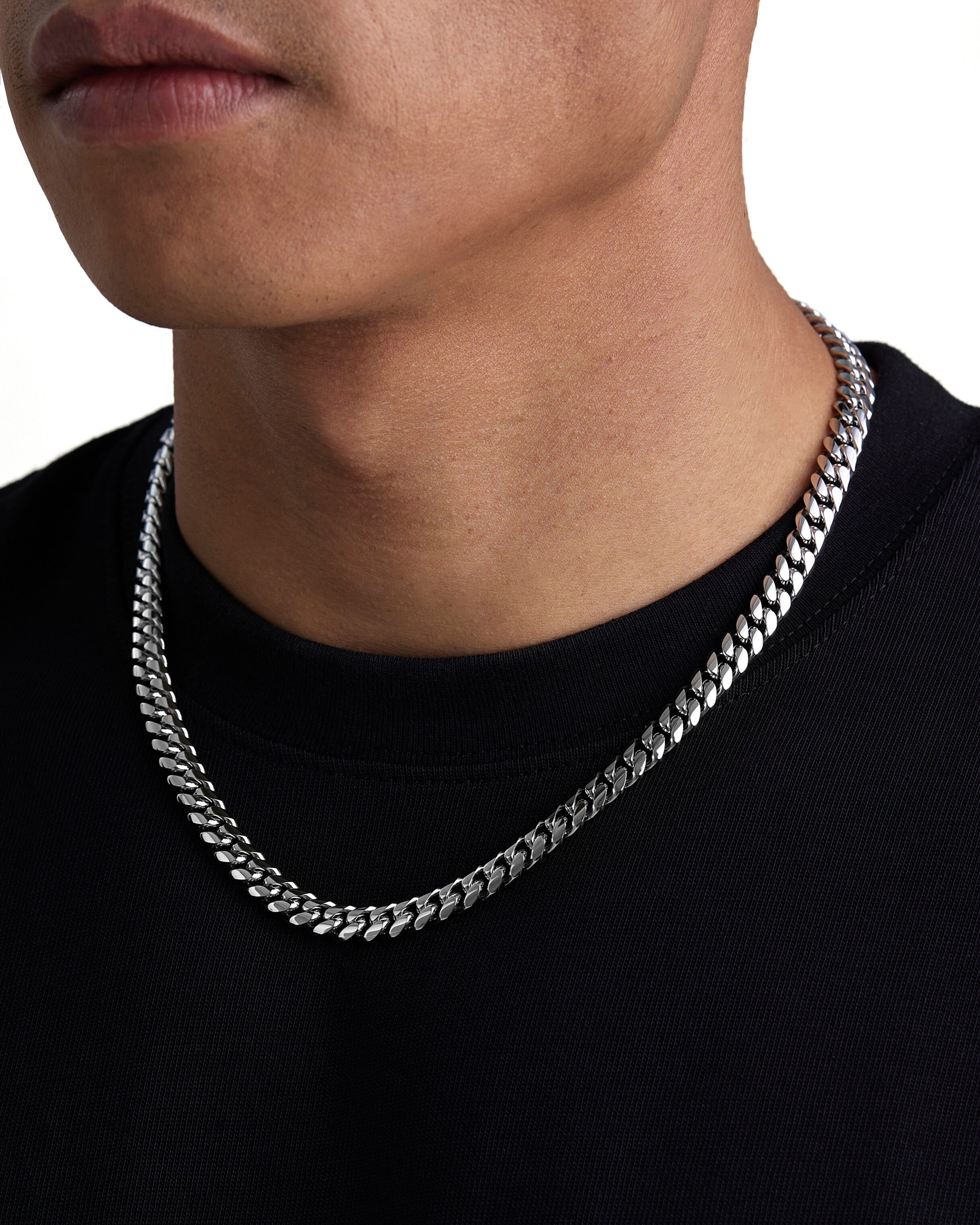 Iceman Society｜PLAIN - 8mm 古巴項鍊 (White Gold)