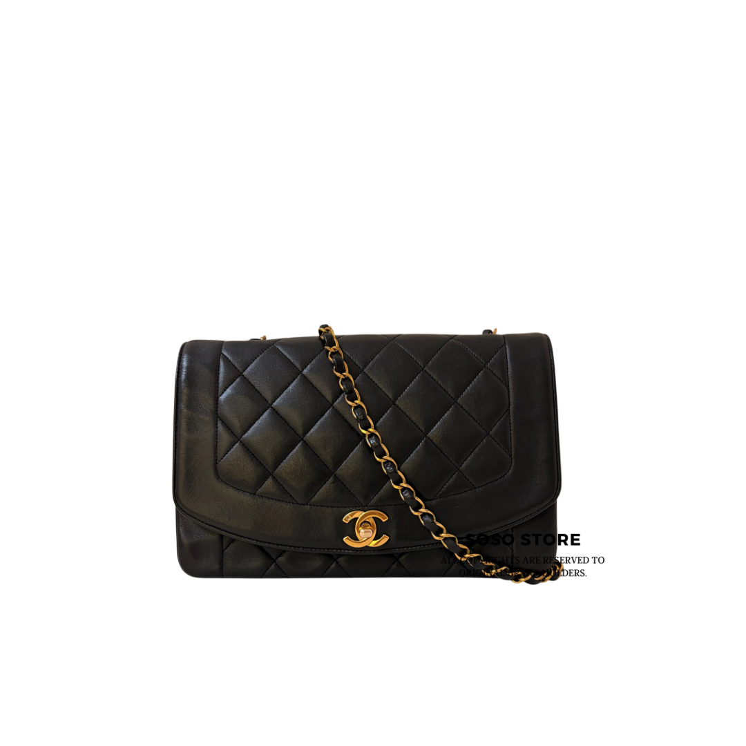 Chanel Diana Flap Bag - Black / GHW
