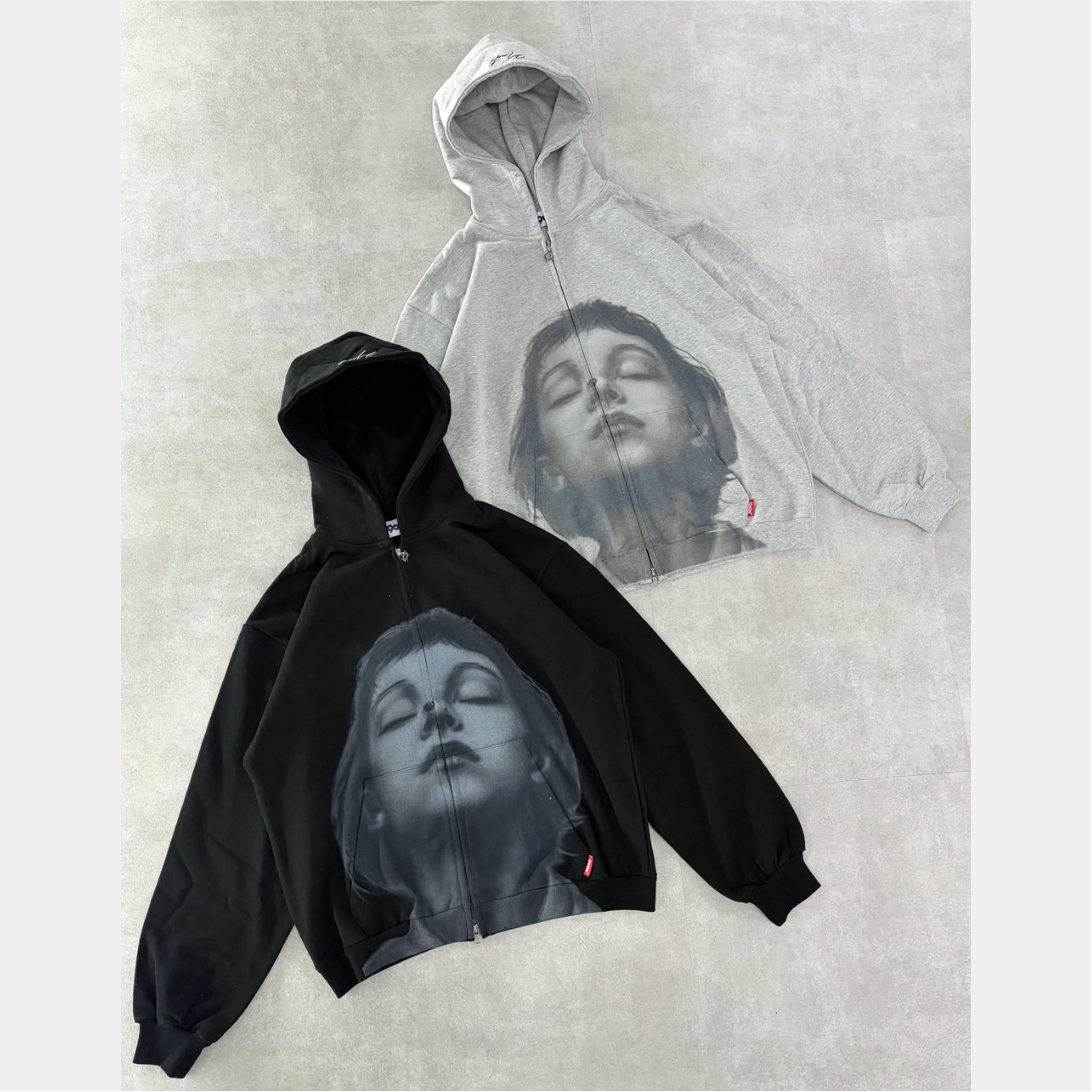 2026AW 9090 × Kenshiro Zip Up Hoodie 藝術家 聯名 人臉 連帽 外套 現貨 NN2428